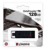 Флеш-диск 128 GB KINGSTON DataTraveler 70, разъем Type-C 3.2, черный, DT70/128GB