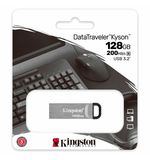 Флеш-диск 128 GB KINGSTON DataTraveler Kyson, разъем USB 3.2, серебряный, DTKN/128GB