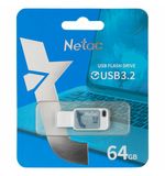 Флеш-диск 64 GB NETAC UA31, USB 3.2, голубой, NT03UA31N-064G-32BL