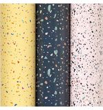 Бумага упаковочная мелованная НАБОР 3 шт., "Terrazzo", 70х100 см, 3 дизайна, ЗОЛОТАЯ СКАЗКА, 592066