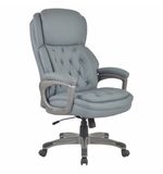 Кресло BRABIX PREMIUM "Regal EX-557", НАГРУЗКА до 150 кг, пружинный блок, экокожа, серое, 532946