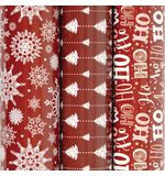 Бумага упаковочная новогодняя НАБОР 3 шт., "Red Collection", 70х100 см, 3 дизайна, ЗОЛОТАЯ СКАЗКА, 592057
