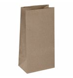 Крафт-пакет бумажный 12х8х24 см, КОМПЛЕКТ 100 шт., плотность 90 г/м2, LAIMA ECO CRAFT, 609682