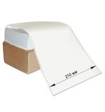 Бумага с неотрывной перфорацией, 210х305(12")х2000 (1600 л.), плотность 65 г/м2, белизна 98%, STARLESS
