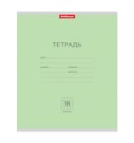 Тетрадь 18 л., ERICH KRAUSE, клетка, обложка мелованный картон, "Классика зеленая", 35278
