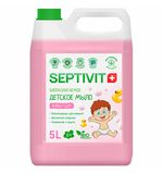 Мыло жидкое детское гипоаллергенное 5 л, SEPTIVIT "Bubble gum", биоразлагаемое