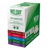 Кофе в капсулах 50 порций WELDAY (ВЭЛДЭЙ) "Classic Line Collection", 5 вкусов, для кофемашин Nespresso, 623746