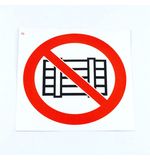 Знак безопасности "Запрещается загромождать проходы", КОМПЛЕКТ 10 штук, 200х200 мм, пленка, P12, Р12