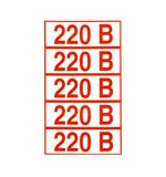 Знак электробезопасности "Указатель напряжения 220 В", КОМПЛЕКТ 20 штук, 20х50 мм, пленка, Z05
