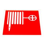 Знак пожарной безопасности "Пожарный кран", КОМПЛЕКТ 10 штук, 100х100 мм, пленка, F02