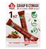 Сахар порционный с корицей в стиках, 1 кг