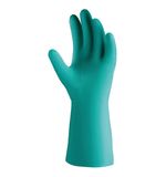 Перчатки нитриловые КЩС JETA SAFETY, хлопчатобумажное напыление, размер 10 (XL), зеленые, JN711, JN711-10-XL