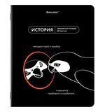 Тетрадь предметная МЕМЫ 48л, TWIN лак, ИСТОРИЯ, клетка, подсказ, BRAUBERG, 405103