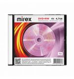 Диск DVD+RW (плюс) MIREX, 4,7 ГБ 4x Slim Case, 1 штука, UL130022A4S