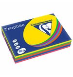 Бумага цветная CLAIREFONTAINE, А4, 80 г/м2, 500 л. (5 цв. x 100 л.), микс интенсив, Франция, 1704SC