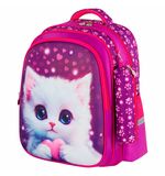 Рюкзак BRAUBERG KIDS MIND с пеналом в комплекте, 2 отделения, Humble Cat, 40х28х18 см, 273176