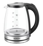 Чайник SCARLETT SC-EK27G103, 1,8л, 1800Вт, закрытый нагревательный элемент, стекло, ч
