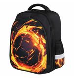 Ранец BRAUBERG KIDS STANDARD, 2 отделения, Fire split, 3D панель, 36х28х14 см, 273147