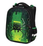 Ранец BRAUBERG PREMIUM, 2 отделения, с брелком, Digital spider, LED ЛАМПОЧКИ, 38х29х16 см, 273101
