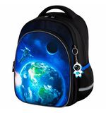 Рюкзак BRAUBERG OPTIMA, 2 отделения, с брелком, Brave astronaut, 3D панель, 36х27х18 см, 273159