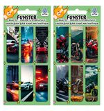 Закладки для книг МАГНИТНЫЕ, "BOYS", набор 12 штук, 60x20 мм, FUNSTER, 116656