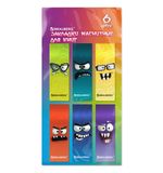 Закладки для книг МАГНИТНЫЕ, BRAUBERG "CUTE MONSTERS", набор 6 штук, 60x20 мм, 116995