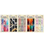 Закладки для книг МАГНИТНЫЕ, "АССОРТИ 5 ДИЗАЙНОВ ABSTRACTION", набор 6 штук, 60x20 мм, FUNSTER, 116653