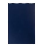 Блокнот БОЛЬШОЙ ФОРМАТ А4, 80 л., гребень, обложка пластик "VELVET", клетка, HATBER, синий, 081279, 80Б4В1гр_01609