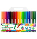 Фломастеры BRAUBERG KIDS КЛАССИЧЕСКИЕ 24 цвета, вентилируемый колпачок, ПВХ-упаковка, 152602