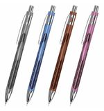 Ручка шариковая автоматическая с грипом BRAUBERG "STYLE RT", СИНЯЯ, игольчатый наконечник 0,7 мм, линия письма 0,35 мм, 144324