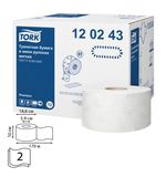 Бумага туалетная 170 м, TORK (Система Т2), комплект 12 шт., Premium, 2-слойная, белая, 120243