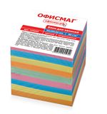 Блок для записей ОФИСМАГ непроклеенный, куб 9х9х9 см, цветной, 124444