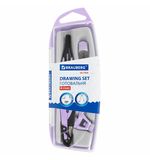 Готовальня BRAUBERG ULTRA, 4 предмета: циркуль 135 мм, запасной грифель, насадка, лавандовый цвет, 210823