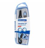 Готовальня BRAUBERG ULTRA, 4 предмета: циркуль 135 мм, запасной грифель, насадка, аквамариновый цвет, 210822