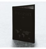 Обложка для паспорта "Passport map", экокожа soft-touch, черная, STAFF, 238760