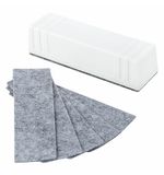 Стиратель магнитный для доски (45х145 мм) + 5 сменных салфеток, BRAUBERG "Standard", цвет белый, 238792