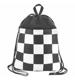 Мешок для обуви BRAUBERG БОЛЬШОЙ, с ручкой, карман на молнии, сетка, 49х41 см, "Black and White", 273452