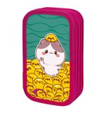 Пенал ЮНЛАНДИЯ, 3 отделения, картон с эффектом soft-touch, 19х11 см, "Duck tales", 273500