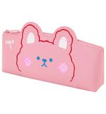 Пенал ЮНЛАНДИЯ ЮНИОР, 1 отделение, искусственная кожа, "Pink bear", 20х9х7 см, 273818