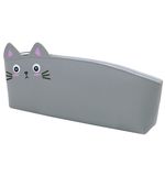 Пенал ЮНЛАНДИЯ ЮНИОР, 1 отделение, искусственная кожа, "Gray kitty", 20х9х7 см, 273819