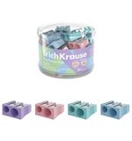 Точилка ERICH KRAUSE "EasySharp Pastel", 2 отверстия, клиновидная, корпус ассорти, 60011