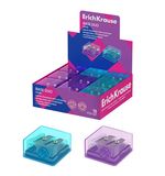 Точилка ERICH KRAUSE "Base Duo Vivid", с контейнером, пластиковая, корпус ассорти, 60081
