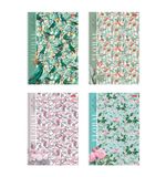 Тетрадь А4 80 л., HATBER, гребень, клетка, матовая ламинация, "Floral collection" (микс в спайке), 082972, 80Т4лВ1гр