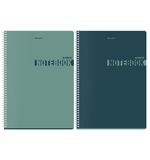 Тетрадь А4, 96 л., BRAUBERG, гребень, клетка, матовая ламинация, "NoteColor" (микс в спайке), 405316