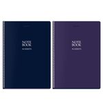 Тетрадь А4, 96 л., BRAUBERG, гребень, клетка, матовая ламинация, "NoteBookMono" (микс в спайке), 405315