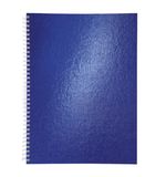 Тетрадь бумвинил А4 96 л., гребень, офсет №1, клетка, "СИНЯЯ Metallic", HATBER, 077200, 96Т4бвВ1гр