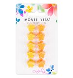 Крабы для волос НАБОР 10 шт., цветочки, soft-touch, оранжевый, жёлтый, MONTE VITA, 457027