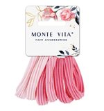Резинки для волос НАБОР 6 шт., мягкие, большие, оттенки розового, MONTE VITA, 457051