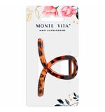 Краб для волос 8 см, глянцевый, черепаховый, MONTE VITA, 457008