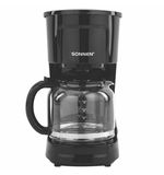 Кофеварка капельная SONNEN CM1095, 900 Вт, объем 1,8 л, подогрев кофе, противокапельная система, черная, 456334